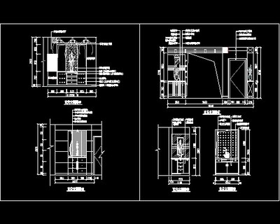 玄关,隔断装饰cad施工图8--C.-设计本CAD图块下载