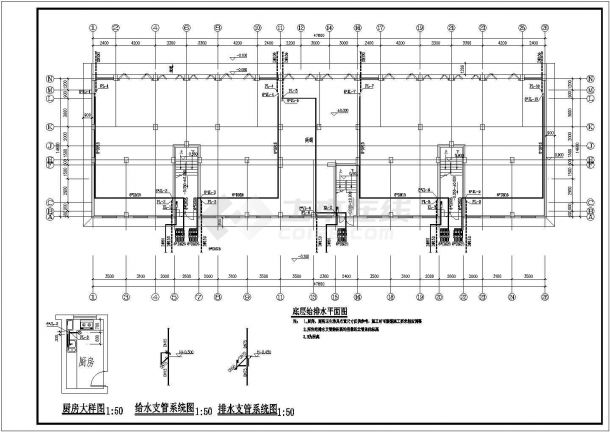 某六层住宅给排水电气线路设计施工图